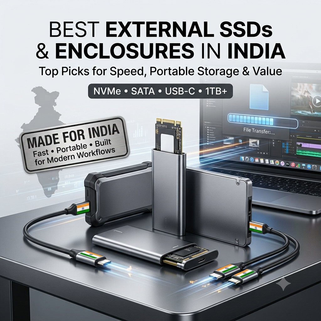 Best External SSDs & Enclosures in India: Top Picks for Portable Storage, Speed & Value